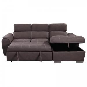 royal Capri 2seater chaise living room modern leather sofa l shape sleeper sofa set  furniture cum bed