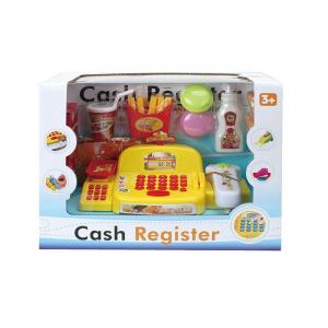 Safe Plastic 12.6 " Toy Cash Register With Scanner / Clear LCD Screen