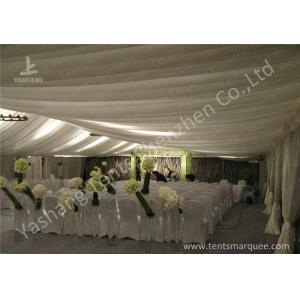 China Exterior Decoration Luxury Wedding Marquee , Aluminum Outdoor Big Tent White Roof And Wall Lining supplier