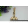 China Luggage hardware accessories 40mm zinc alloy metal jewelry tassel pendant with drip glue wholesale