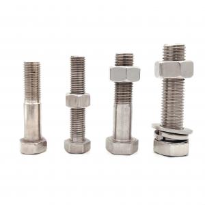 Stock factory price A2 A4 stainless steel / titanium bin hex bolt nut