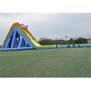 China Safety Outdoor Large Blow Up Water Slide For Giant Inflatable Games supplier