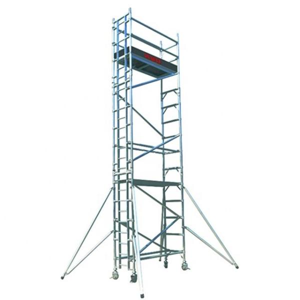 Torre de andamios de aluminio ligero, andamios de aluminio versátiles marco H