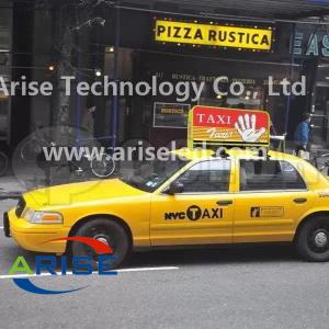 China Double sided P5 Taxi top advertising display P4 Taxi LED banner signs P5 TAXI LED Display supplier