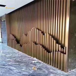 Stainless  Steel  Room Divider  Bronze Hailrine Decoration Hotel Lobby Project List