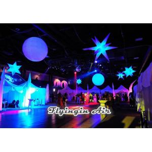 China White Hanging Inflatable Star with LED Light for Party, Bar and Event Decoration supplier