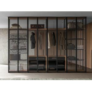 Modern Customized Glass Wardrobe Fitted Bedroom Closet