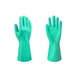 China Gauge 8 M Size Reusable Chemical Resistant Gloves Oil Proof Acid Solvent Oil Nitrile supplier