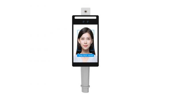 IP55 Face Recognition Attendance System Stand On Turnstile F2-TH For Temperature