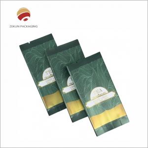 Gravure Printed Tea Packaging Bag With Hot Seal Zipper Top 30g-200g