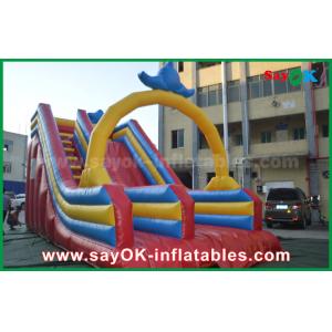 Bouncy Castle With Slide Customized 0.55 PVC Tarpaulin Inflatable Bouncer Slide For Water Fun / Water Park