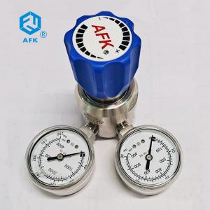 China 6mm OD R11 Double Gauge Pressure Regulator N2 He 4000psi SS Pressure Regulator supplier
