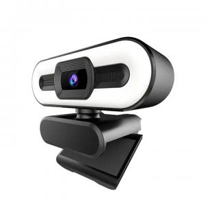 China HD 1080P 2K 4K Webcam Auto Focus Fill Light Web Camera With Microphone Live Broadcast USB Computer PC Web Cam supplier