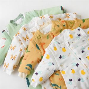 China Double Way Zipper Organic Baby Pajamas Removable Sleeves Design Wearable Sleeping Wrap wholesale