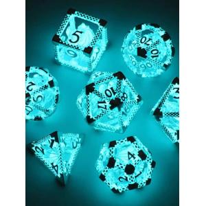 China Fun RPG DND Dice Set Transparent Led Luminous Dice Dungeons and Dragons supplier