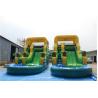 Indoor Double-layer Reinforced PVC Palm Tree Inflatable Double Slide Water Slide with Pool for Kids and Adults