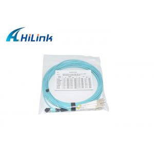 China 10M Length LSZH Patch Cord MPO/MTP-8LC/UPC 10M 8 Fiber 2.0 Breakout OM4 Cable supplier