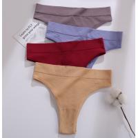 China Seamless G String Low Rise Sexy Underwear Thong Panties Female Underpants Solid T-Back on sale