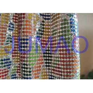 China Colorful Drapes Metal Sequin Fabric Anodized Aluminum For Bag / Cloth / Table supplier