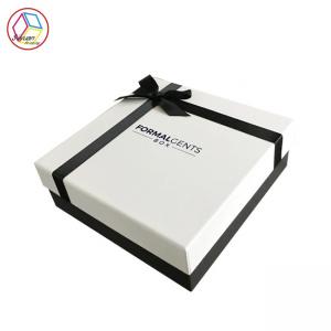 China Recyclable Fancy Paper Gift Box / Plain White Gift Box With Bowknot supplier