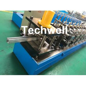 China 0-15m/min Cold Roll Forming Machine For Making Door Frame Guide , Shutter Door Slats Guide Rail supplier