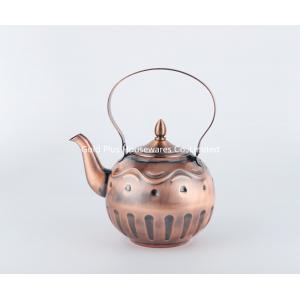 14-18cm Hotel stainless steel bronze color water kettle thickened high grade flower pattern coffee pot