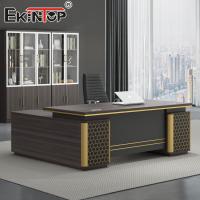 China Waterproof L Shape Office Desk Manger Boss Office Furniture Solutions Executive Desk Table on sale