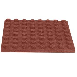 China Fall Protection Rubber Horse Stall Tiles 50 X 50cm Thickness 4cm With Drainage Channel supplier