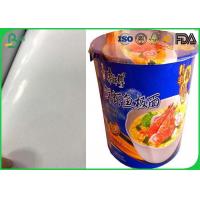 China OBA Free One Side Coated Art Paper , 100% Virgin Jumbo Roll Paper For Ice Cream on sale