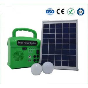 Stand alone home using green energy mini solar lighting kit integrated radio FM/AM