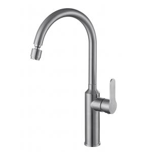 China Chrome 304SS Single Handle Kitchen Faucet Mixer Cold And Hot supplier