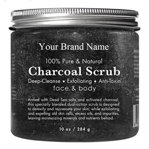 China Natural Bamboo Charcoal Body Scrub For Moisturizing Deep Cleansing Shrink Pores supplier