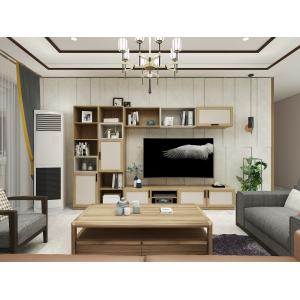 China Bespoke Living Room Wall Cabinet Floor TV Stand And Storage Display Racks For Space Saving Furniture In Apartment House supplier