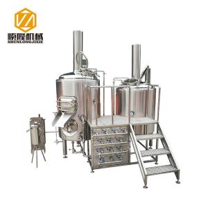 China Multifunctional 500L Beer Brewing Equipment Brewhouse Combanation With 8 Fermentation Tanks supplier