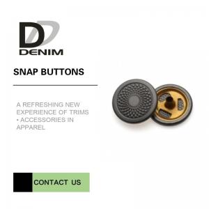 Fashion Clothing Snap Buttons Black Nickel & Gun Metal Enameled Trims