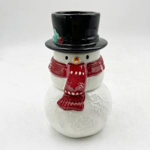 Snowman Ceramic Gift Creative Three Piece Set Of Salt And Pepper Shakers Custom Pattern