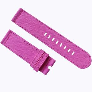 24mm Canvas Strap Watch Band , Cloth loops Rose Red Watch Band