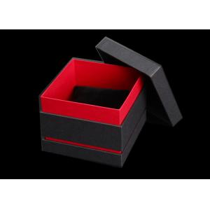 Black & Red Paper Watch Box Cardboard Covered Gift Packaging Custom Logo