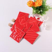 4x4 Red Decorative Ceramic Wall Tiles Interior Wear Resistant Ceramic Tiles