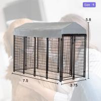 China Powder Coated Heavy Duty Dog Kennel 5.8'' X 7.5'' With Roof on sale