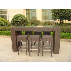 China Outdoor Leisure Furniture Sets , Fashion Resin Wicker Bar Set supplier
