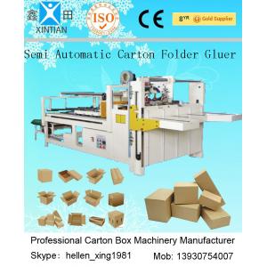 China Semi - Auto Corrugated Carton Press Pasting Box Machine Simple Structure supplier