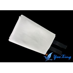 White Fireproof  Silicone Coated Fire Blanket For Homes 0.4mm Thickness