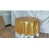 China Customized Size Cheap Sequin Fabric Elegant Round Tablecloth wholesale