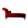 Brightly Color Fabric Upholstered Chaise Lounge Wooden Bench Seat With Hardwood