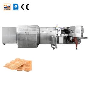 China PLC  Stainless Steel Waffle Basket Maker Waffle Biscuit Production Line With One Year Warranty supplier