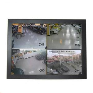 China Black 15 Inch CCTV LCD Monitor Panel Wall Mount Wide Viewing Angle Low Consumption supplier