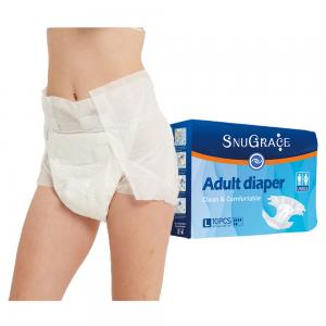 China Fluff Pulp Soft Cotton Tape Adult Diapers for Incontinence Management and Comfort supplier