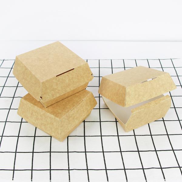 China Customizable Disposable Bowl Laminated Hamburger Box Fixed Box 97*105*38mm In-Stock/Custom-Made Food-Grade Laminated 300gsm Agate Laminated Paper wholesale