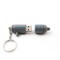 China 2.0 3.0 Personalised 15MB/S Soft PVC Customized Usb Drives With Keyring on sale